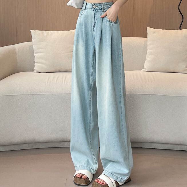 Rakuten - レディース パンツ ボトムス ロングパンツ デニムパンツ スキニースカート ロング ワイド デニム ブルーデニム きれいめ シンプル 上品 おしゃれ こなれ感 個性的 主役級 存在感 抜け感 クラシカル ベーシック ナチュラル 無地 春 夏 秋 ロングシーズン ママ 通勤 学生