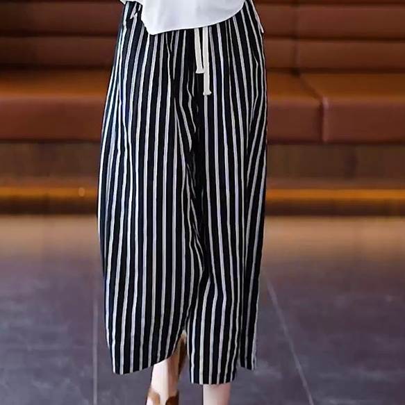 レディース パンツ ボトムス ガウチョパンツ ストレートパンツ アンクル丈 ワイド フェミニン ポケット ウエストゴム バイカラー 清涼感 薄手 かわいい 大人可愛い きれいめ シンプル カジュアル 上品 おしゃれ こなれ感 ラフ ガーリー ルーズ 主役級 抜け感 都会的