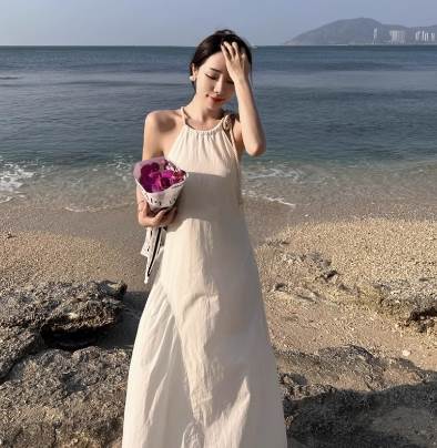 Rakuten - ドレス ウェディング パーティー 結婚式 二次会 披露宴 演奏会 発表会 ステージ 舞台 フォーマル ダンス 衣装 コスチューム 演劇 ラウンジ クラブ ロング ノースリーブ ホルターネック スレンダー スリム 編み込み 透け感 薄手 可愛い きれいめ シンプル カジュアル