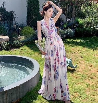 レディース スカート ワンピース ドレス ノースリーブ ホルターネック 背中開き フェミニン シフォン リボン 透け感 シースルー 異国風 コンサバ 大人可愛い きれいめ シンプル カジュアル 上品 おしゃれ エスニック エキゾチック こなれ感 ガーリー ルーズ 個性的