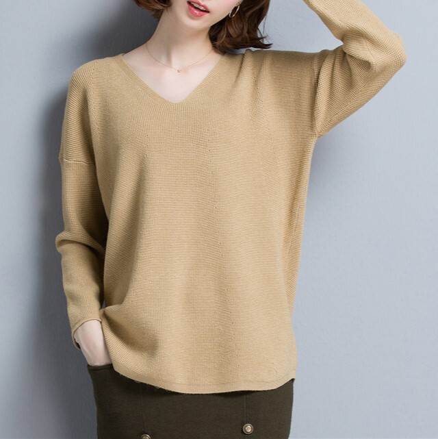 Rakuten - レディース トップス ニット 長袖 Vネック ストレート 大人可愛い きれいめ おしゃれ かっこいい ガーリー クール ナチュラル 無地 春 秋 通勤 デート お出かけ お泊まり イベント 旅行 レストラン 公園 女子会 休日 ホテル ショッピング コンサート ライブ カフェ 韓国