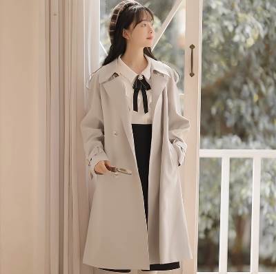 Rakuten - レディース ジャケット コート アウター 上着 羽織 前開き トレンチ ミモレ 長袖 ストレート ベルト ウエストマーク スリット ボタン 大人可愛い きれいめ シンプル カジュアル こなれ感 ラフ ガーリー ルーズ モード系 エレガント モダン 主役級 存在感 フォーマル