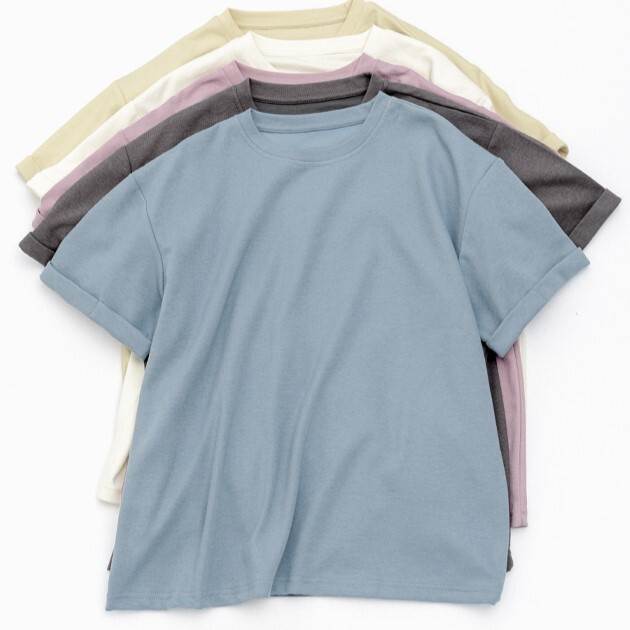 Rakuten - レディース トップス Tシャツ 半袖 ドロップショルダー ラウンドネック ストレート Iライン スマート 薄手 大人可愛い きれいめ シンプル カジュアル おしゃれ こなれ感 個性的 主役級 存在感 抜け感 都会的 クラシカル ナチュラル 無地 春 夏 秋 ロングシーズン ママ