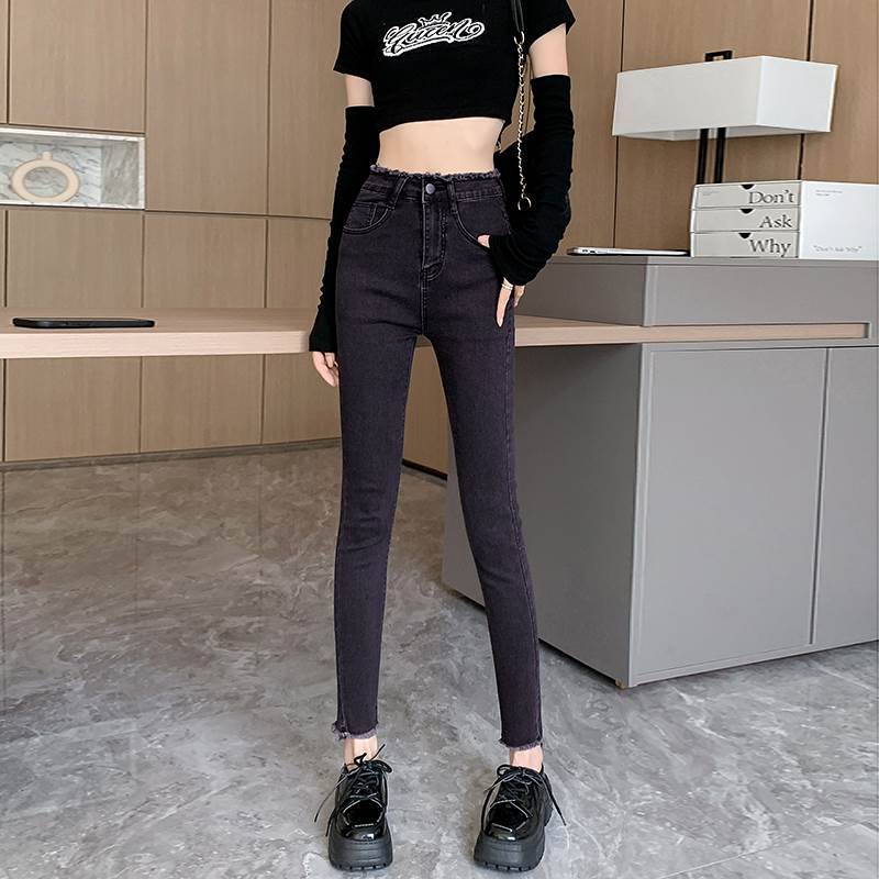 Rakuten - レディース パンツ ボトムス ストレートパンツ デニムパンツ 9分丈 アンクル丈 タイト スリム 細身 ストレート Iライン スマート ポケット ハイウエスト 薄手 大人可愛い シンプル カジュアル おしゃれ エスニック こなれ感 個性的 主役級 存在感 抜け感 都会的