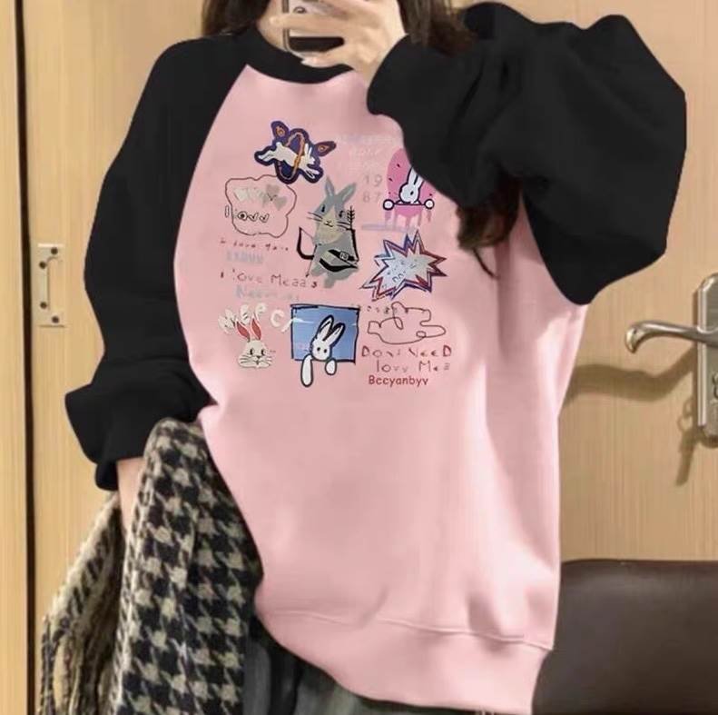 トップス プルオーバー トレーナー 長袖 ラグラン ラウンドネック オーバーサイズ ストリート アメカジ かわいい 大人可愛い きれいめ シンプル カジュアル おしゃれ かっこいい レトロ ラフ マニッシュ ボーイッシュ ガーリー キュート ベーシック アメリカン