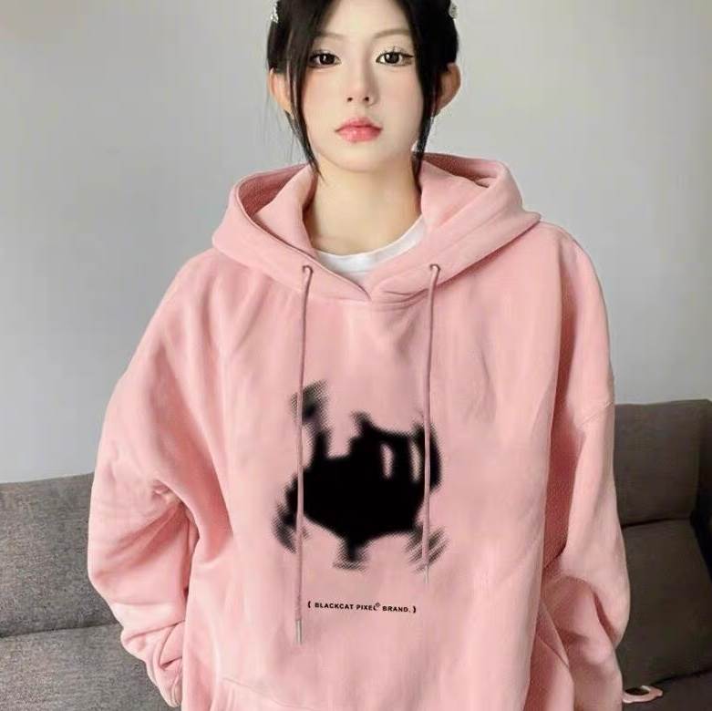 Rakuten - トップス プルオーバー パーカー 長袖 フード フェミニン ストリート かわいい 大人可愛い きれいめ シンプル カジュアル おしゃれ かっこいい レトロ ラフ ガーリー ルーズ 存在感 抜け感 ラブリー キュート ベーシック アクティブ ロマンティック ナチュラル プリント