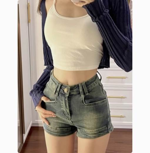 Rakuten - レディース パンツ ボトムス ショートパンツ ショート 膝上 ワイド ハイウエスト かわいい 大人可愛い シンプル カジュアル おしゃれ かっこいい レトロ ラフ メンズライク ボーイッシュ スポーティー クール アメリカン 無地 夏 通学 デート お出かけ アウトドア