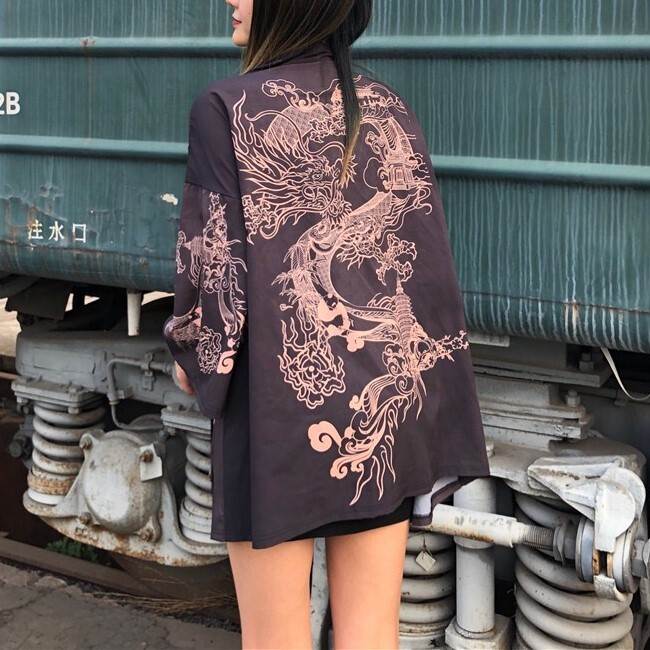 レディース トップス 羽織 着物 前開き 7分袖 薄手 大人可愛い きれいめ おしゃれ かっこいい ラフ ク..