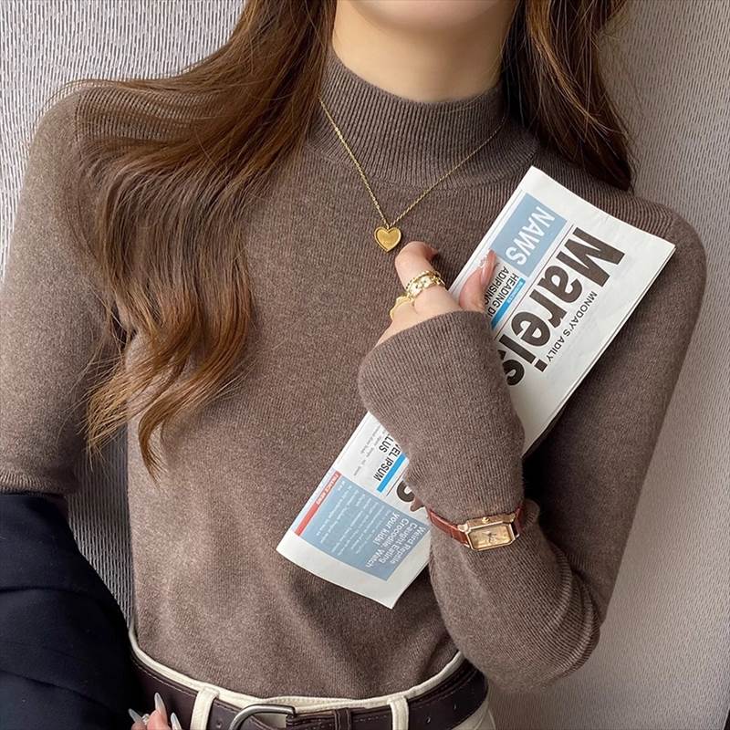 Rakuten - トップス ニット セーター 長袖 かわいい 大人可愛い きれいめ シンプル カジュアル 上品 おしゃれ レトロ アジアン こなれ感 ラフ 個性的 主役級 存在感 抜け感 ラブリー 無地 冬 卒園式 会議 MTG ミーティング プレゼン ママ マタニティ オフィス ビジネス OL 通勤