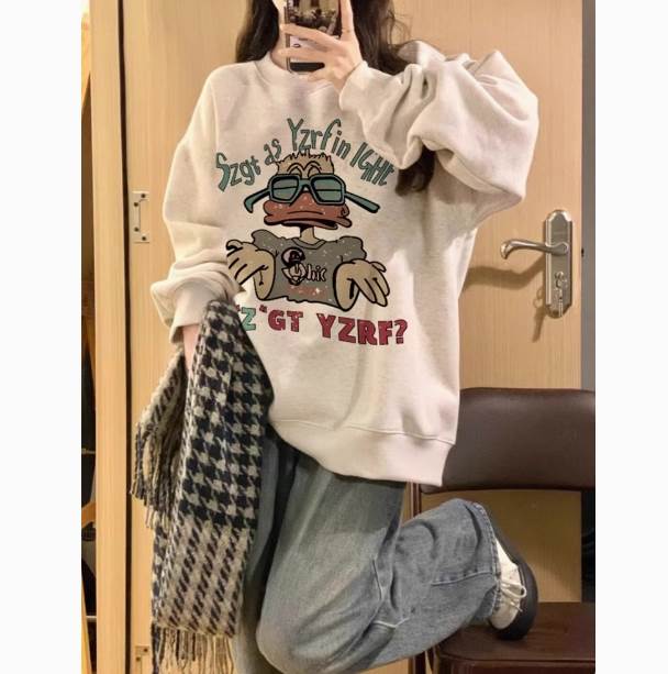 レディース トップス プルオーバー スウェット 長袖 ラウンドネック ストリート 中厚手 大人可愛い カジュアル 上品 おしゃれ かっこいい ラフ ボーイッシュ スポーティー 主役級 存在感 カレッジ風 学生風 アメリカン アクティブ ロゴ 秋 ママ OL 学生 学校 デート