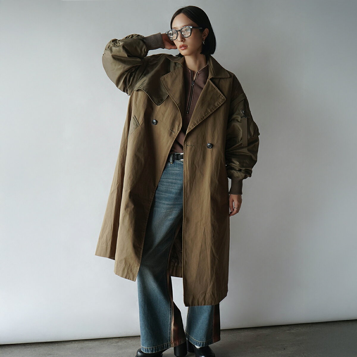 美品 RADIAET ラディエイト シャギー Aライン ピーコート アウター ピーコート Pコート レディースコート 秋冬 ラシャコート ロング