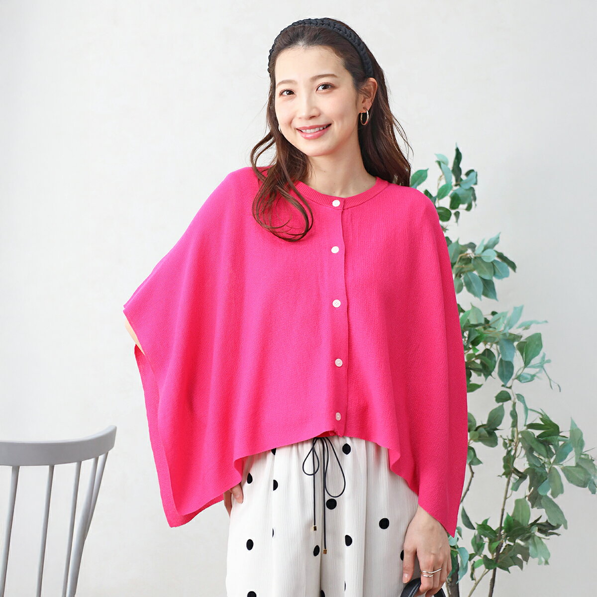 乐天商城 - 【Vin ヴァン】 レイヤードケープサマーニット ニット クルーネック ケープ アンサンブル カーディガン 羽織り ナチュラル デイリー 大人 カジュアル ゆったり リラクシー レディース カラバリ フェミニン ウォッシャブル