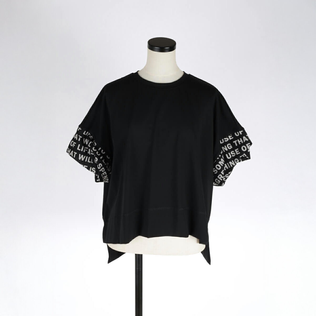 【SCOTCLUB スコットクラブ】 ロゴカフスドルマンTシャツ ロゴ入りカットソー ドルマンスリーブ エフォートレス 大人カジュアル 五分袖 シンプル おしゃれ ミニマルデザイン 着回し デイリー使い リラクシー