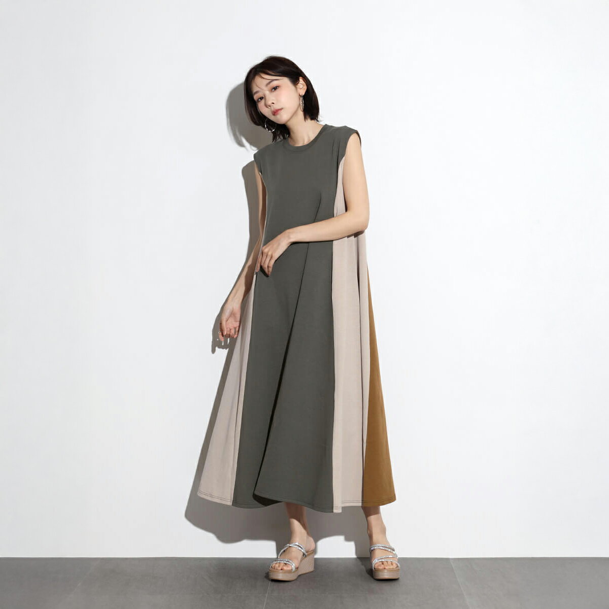 送料無料 ラシュッド LASUD 半袖 ZIP パーカー 異素材ドッキング 新品 