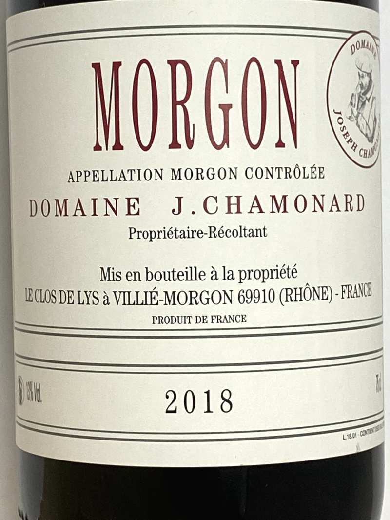 2018年 ジョセフ シャモナール モルゴン クロ ド リス 750ml フランス ブルゴーニュ 赤ワイン 2