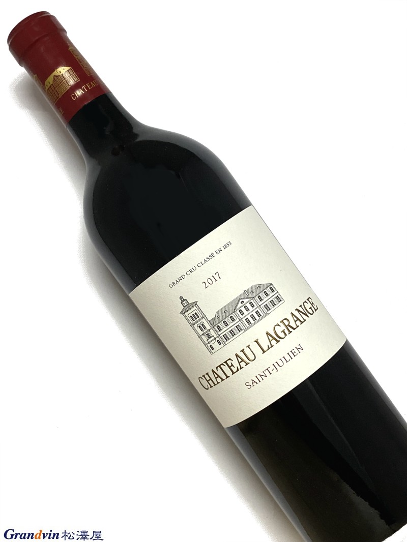 Ch&#226;teau Lagrange 赤ワイン　750ml [AOC］サンジュリアン 第3級 [評　価］93点 Medium to deep garnet-purple colored, the 2017 Lagrange strides confidently out of the glass with notes of warm blackberries, black cherry compote and black currant jelly plus nuances of Indian spices, garrigue and lilacs. Medium-bodied, the palate is elegantly played with plush tannins and an impressive intensity of crunchy black fruits, finishing with great length and plenty of depth. March 2020 Week 3, The Wine Advocate(17th Mar 2020) [シャトーからのコメント］ ステンレスタンクでアルコール発酵と醸しを行い、その後、マロラクティック発酵を約20℃で行います。各キュヴェの品質をチェックして選別。アッサンブラージュ（＝ブレンド）後、新樽比率60%で18〜20ヶ月間樽熟。美しい果実味と豊かで溶け込んだタンニンがあり、芳醇で長い余韻が感じられる、長期熟成タイプのワインです。■Lagrange ラグランジュ 1983年に日本企業のサントリーがこのシャトーを買収したことで有名。 それまでの時期低迷をしていたが、短期間のうちに素晴らしいワインを 生み出すことに成功し、見事に復活することが出来ました。