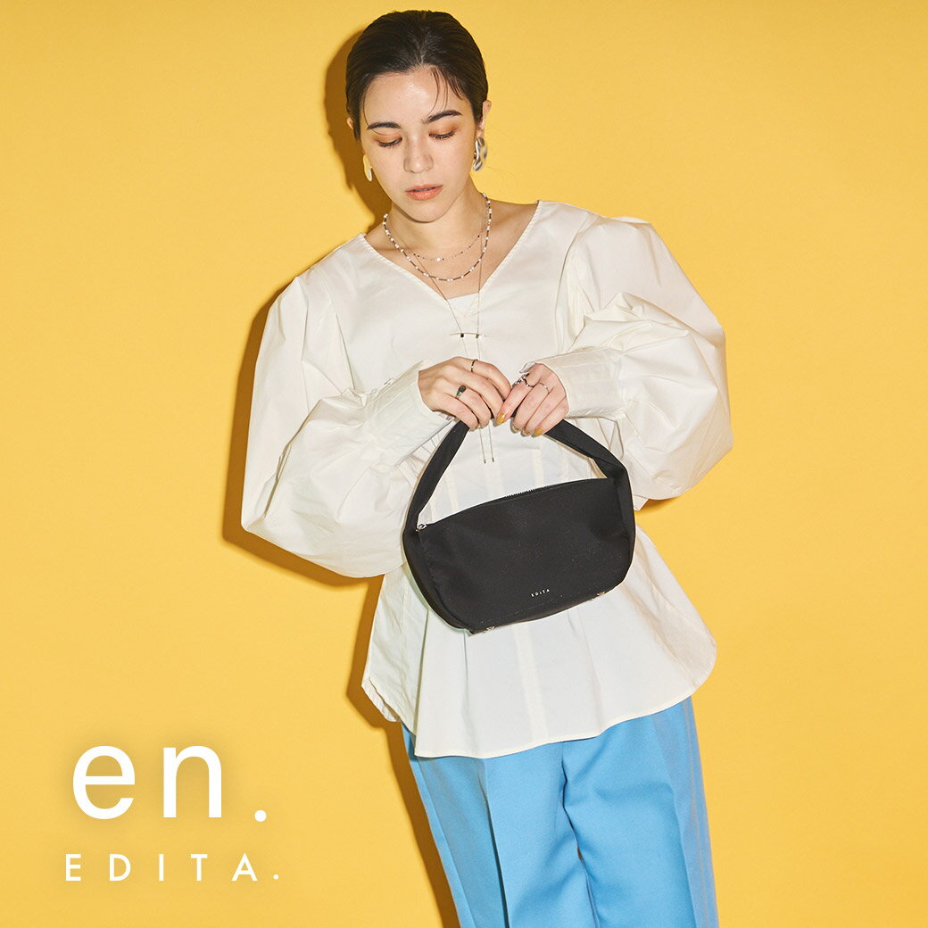  エディータ エン EDITA. en. ワンハンドルバッグ 軽い 軽量 防水 レディース バッグ バック ハンドバッグ ワンショルダー 肩掛け 通勤 ラウンドバッグ オケージョンバッグ セレモニーバッグ 