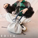【一部カラーSALE/40%OFF】 エディータ 巾着バッグ ショルダー レディース 軽量 軽い a4 入る かわいい 可愛い ショルダーバッグ 2way 巾着...