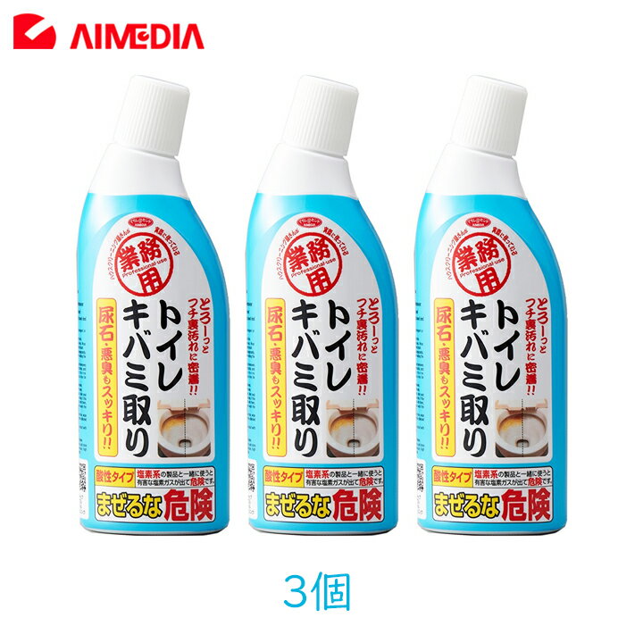 アイメディア トイレキバミ取り 300ml 3個 尿石 汚れ 黄ばみ 悪臭 アンモニア ミント 塩酸