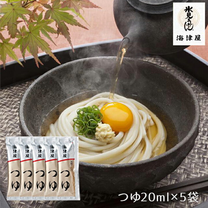 海津屋 つゆ 20ml×5袋入り 氷見 うどん だし パック 本格 めんつゆ 冷やし 温かい 風味 調味料 個包装 濃縮