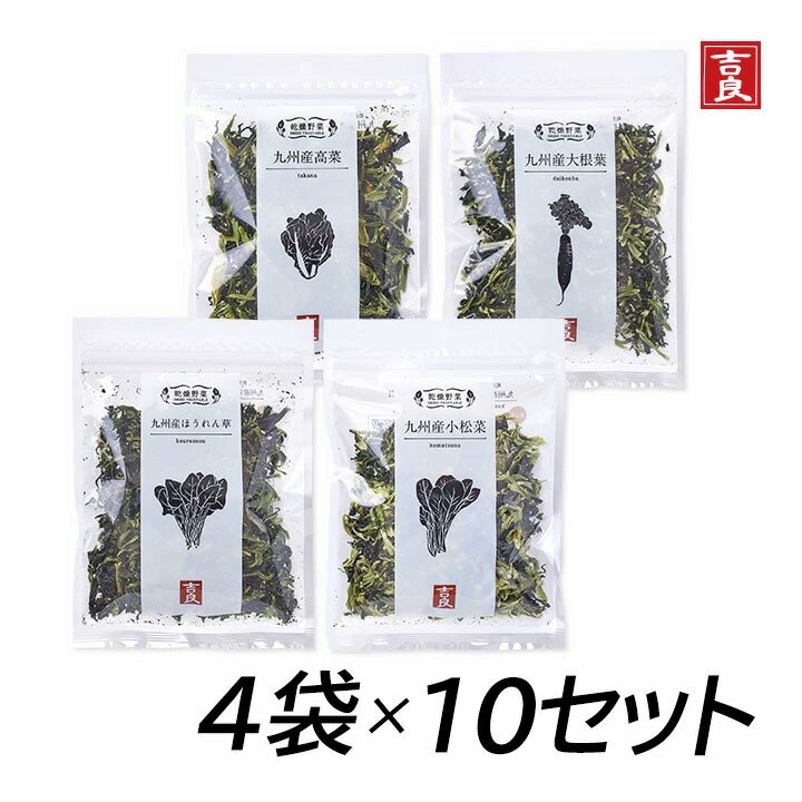 【100円OFFクーポン有★買って応援！北陸げんき市】吉良食品 乾燥野菜　緑の野菜セット 4種類各10袋 ま..