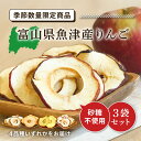 【最大111円割引★ブラックフライデークーポン配布中】【季節限定】富山県魚津産りんご 20g 3袋 国産 砂糖不使用 林檎 アップル リンゴ 皮付き スライス ...