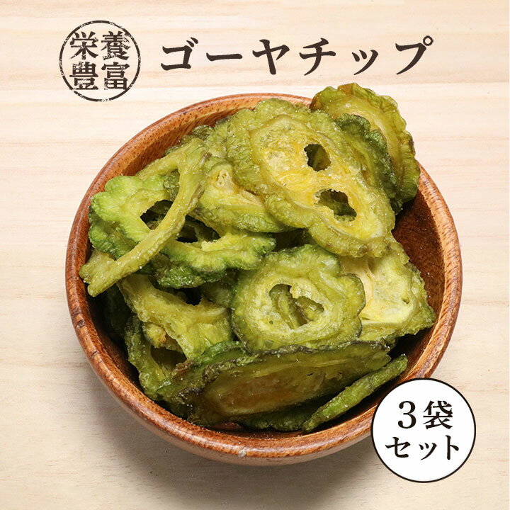 【3袋】ゴーヤチップ 60g×3袋 野菜チップス おつまみ ドライ 乾燥野菜 野菜チップス ゴーヤー チップス にがうり