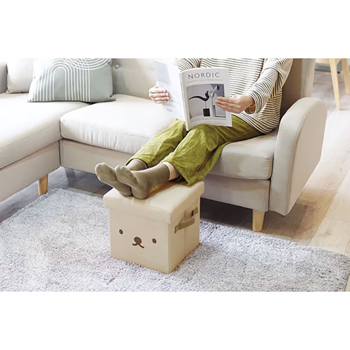 【最大111円割引★お買物マラソンクーポン配布中】オカトー ミッフィー 収納できるスツール 1個 (ホワイト・ベージュ・グレー)miffy かわいい 収納できる椅子 腰かけ 正方形 ミッフィーとボリス [3]