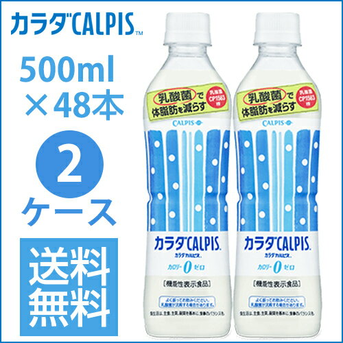 カラダカルピス　500ml×48本セット(2ケース)　＜機能性表示食品＞【送料無料・配送区分A】hs　[北海道・沖縄へは追加料金　大型]