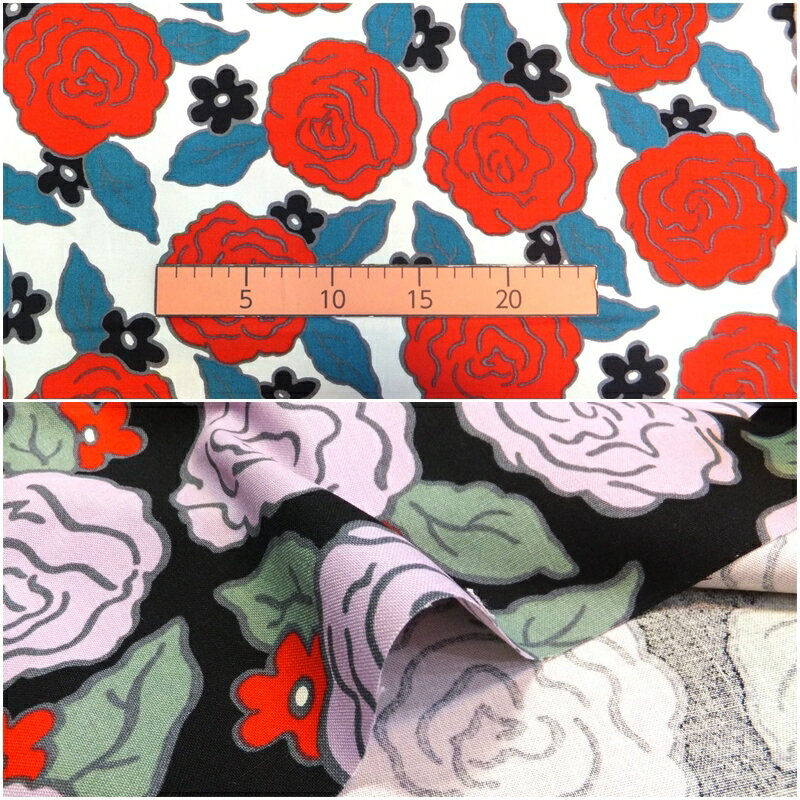 アフリカのバラ う早この布 コットンこばやし　 (綿 生地 布)