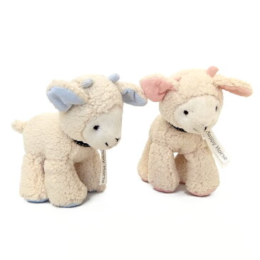 【ハッピーホース ベビーぬいぐるみ ラトル ひつじ キディとキド】赤ちゃんのぬいぐるみ はじめてのお友達 出産祝い ガラガラ 鈴入り ベビーギフト0歳 プレゼント ハーフバースデー■あす楽