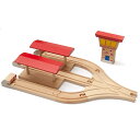 brio 互換【 moku TRAIN 3線ホーム+レールセット 】3歳 4歳 5歳 電車 汽車 ごっこ遊び プレゼント クリスマス お祝い 入園 誕生日 ブリオ プラレール モクトレイン 木 木製 ナチュラル 知育 JR 鉄道 駅