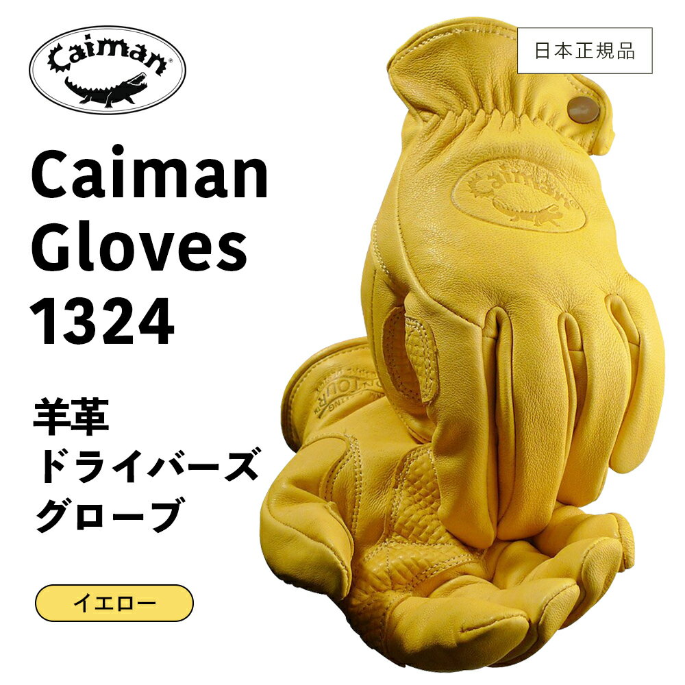 【6/5限定!最大100%Pバック】【 送料無料 ／ 日本正規品 】 Caiman1324 ［ カイマン 羊革ドライバーズグローブ ］ ゴールドシープ グレイン ドライバーグローブ グローブ オービス革 DIY 切断作業 ドライビング ライディング ツーリング バイク レザーグローブ