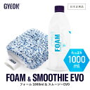 【 日本正規品 】 GYEON ジーオン セット ［ フォーム1000ml & スムージーEVO ］ 洗車 カーケア カーシャンプー スノーフォーム洗車 洗車グローブ 洗車ミット 保護 仕上げ gyeon 車洗い ボディ 簡単 お手軽 Q2M-FM Q2MA-STE