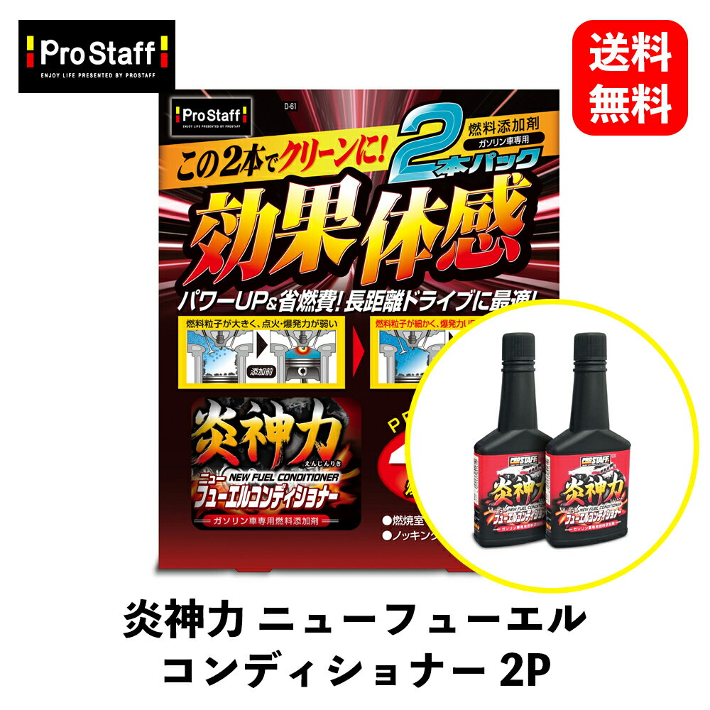 【 送料無料 】 PROSTAFF 炎神力 ニューフューエルコンディショナー 2P 添加剤 D-61 KSB-J