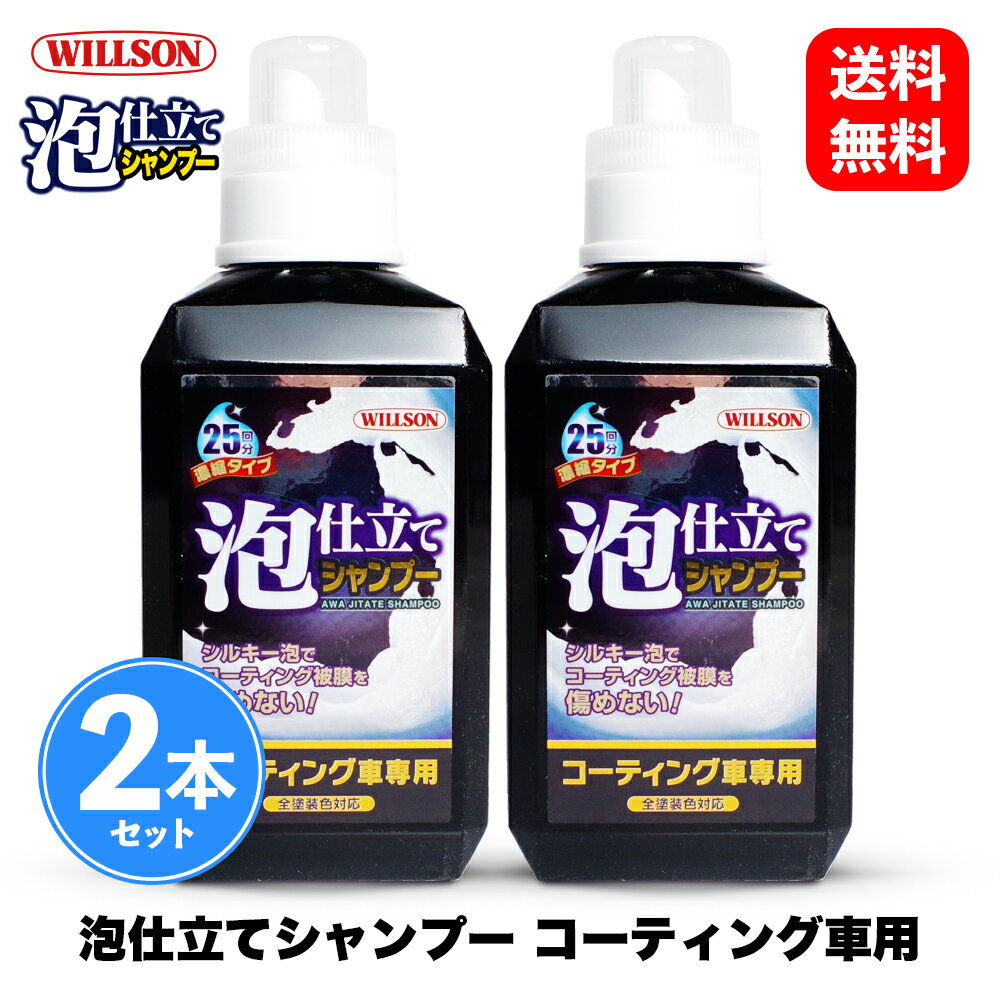 ウイルソン Willson 泡仕立てシャンプー 03099 2本セット コーティング車用 洗車 カーシャンプー スノーフォーム カーケア ガラス タイヤ ホイール 撥水 ウインドウ 国内メーカー 正規品 全塗装色対応