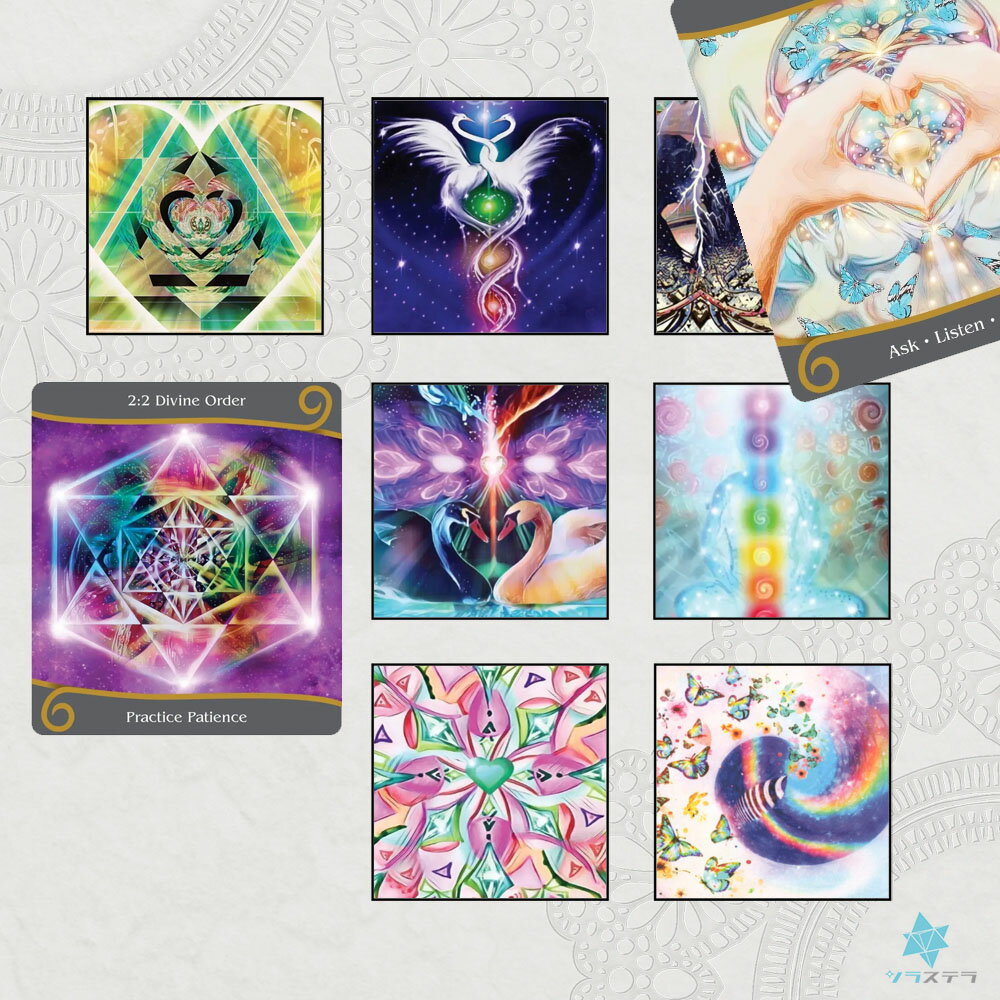 【日本語オラクル解説書＋要約付】 ツイン フレーム アセンション オラクル ユーエスゲームス 55枚 占い フォーチュンカード Twin Flame Ascension