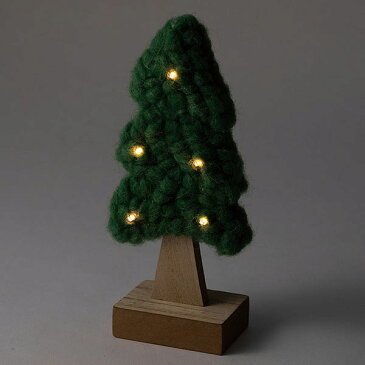 クリスマス モコモコツリー LED グリーン ライトアップ フェルト 置物 インテリア 飾り プチギフト プレゼント Xmas MARKS マークス