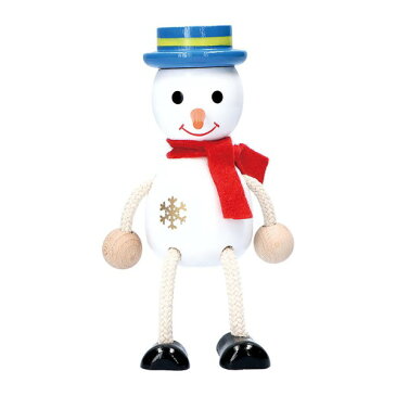 木の人形 スノーマン ハラチキ クリスマス Xmas 飾り 木 人形 チェコ製 マークス