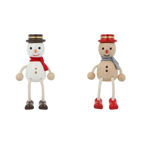 【50％OFF】木の人形・スノーマン 木 ハート 動物 飾り チェコ 飾り インテリア 雑貨 東欧 クリスマス X'mas ハラチキ マークスのサムネイル