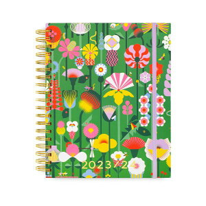 手帳 2024 スケジュール帳 ダイアリー 2023年8月始まり 週間ホリゾンタル B5変型 Ban.do バン・ドー GEOMETRIC FLORAL