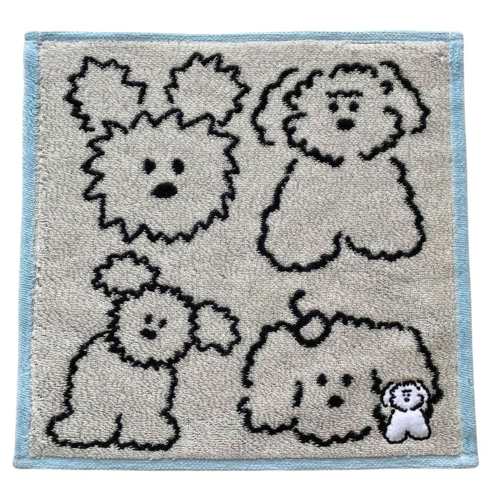 ブランチブラザー タオルハンカチ ジャガード織ワンポイント刺繍 ペッパー＆グルミ・アイボリー 犬 いぬ BRUNCH BROTHER キャラクター マークス ギフト プレゼント おしゃれ かわいい レディース メンズ 子供のサムネイル