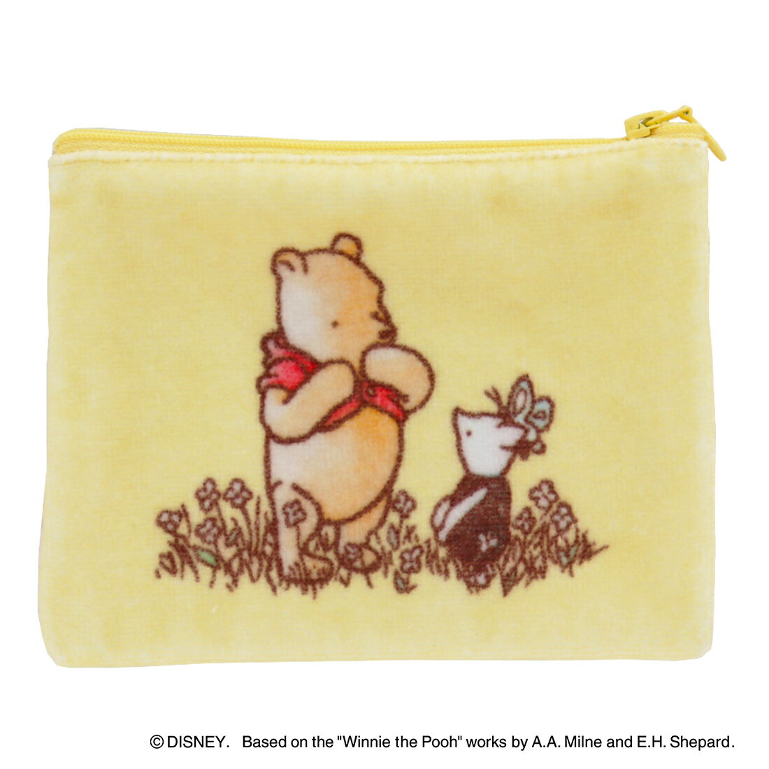 PAUL＆JOE ポールアンドジョー ポーチ タオル地 CLASSIC POOH イエロー 黄色 ファスナー付き 旅行 レディース おしゃれ かわいい ギフト プレゼント 綿 くまのプーさん ポール＆ジョー アクセソワ マークスのサムネイル