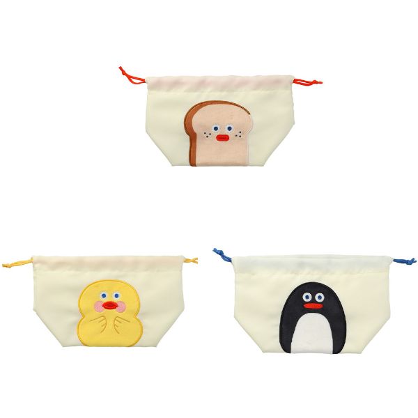 ブランチブラザー ランチ巾着 トースト ダック ペンギン 韓国 雑貨 ロマネ マークス お弁当入れ 弁当袋 巾着袋 キャラクター かわいい ギフト プレゼント