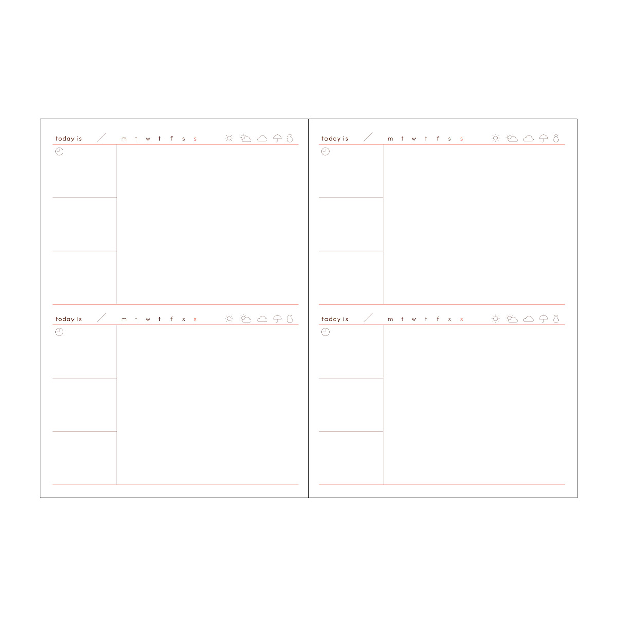 【送料無料】マークス 手帳 スケジュール帳 日付フリー 2日1ページ A6正寸 日付フリー・ウィークリースケジュール クリアスライドジッパー 6ヶ月分 マンスリー デイリー付き パステルカラー おしゃれ かわいい コンパクト 軽量 ライフログ 初心者向け ジッパーカバー