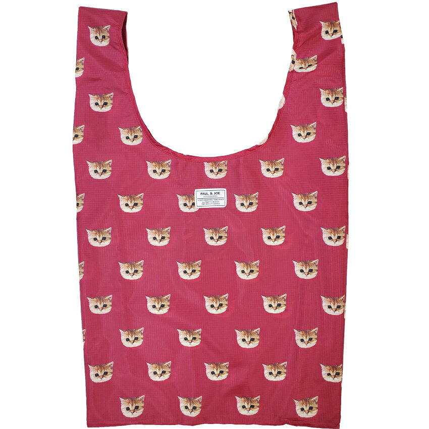 PAUL＆JOE ポールアンドジョー エコバック ヌネット ワインレッド 赤 レッド 折りたたみ おしゃれ かわいい ギフト ねこ 猫 ポール&ジョー アクセソワ プレゼント レディース サブバッグ エコバッグのサムネイル