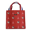 ポールアンドジョー ランチトート ヌネットインパリス・レッド ミニ トート ランチバッグ お弁当入れ おしゃれ かわいい ギフト ねこ 猫 ポール & ジョー アクセソワ ブランド