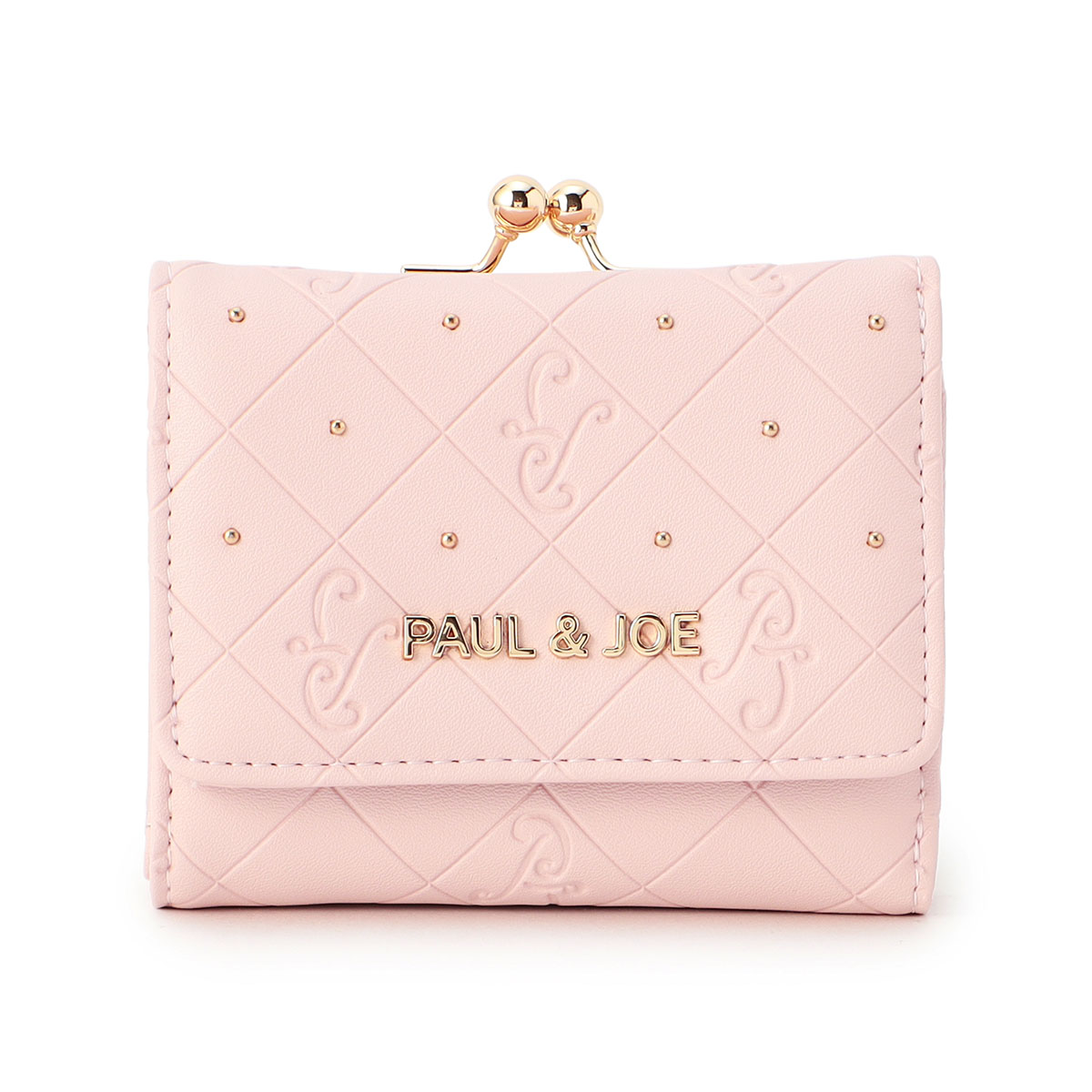 ポール ＆ ジョー アクセソワ 口金ミニ財布ロゴ エンボス・ピンク 財布 サイフ コンパクト ポールアンドジョー PAUL＆JOE おしゃれ 大人 かわいい ギフト プレゼント ブランド レディース