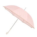 PAUL&JOE ポールアンドジョー 長傘 日傘 雨傘 UVカット機能付き ドローイング ヌネット ジプシー ピーチ ピンク 晴雨兼用 おしゃれ かわいい 猫 ...
