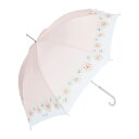 PAUL&JOE ポールアンドジョー 長傘 日傘 雨傘 UVカット機能付き クリザンテーム ピーチ ピンク 晴雨兼用 おしゃれ かわいい 花柄 ポール&ジョー ...